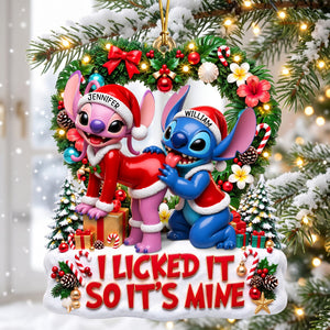 Playful Tropical Island Couple Ornament - Personalized Gifts For Couples 05TYQN140926-Homacus