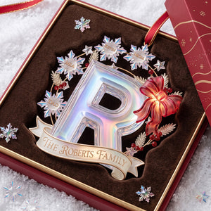 Snowflake Alphabet Acrylic Ornament - Personalized Christmas Gifts For Family 02pata100826-Homacus