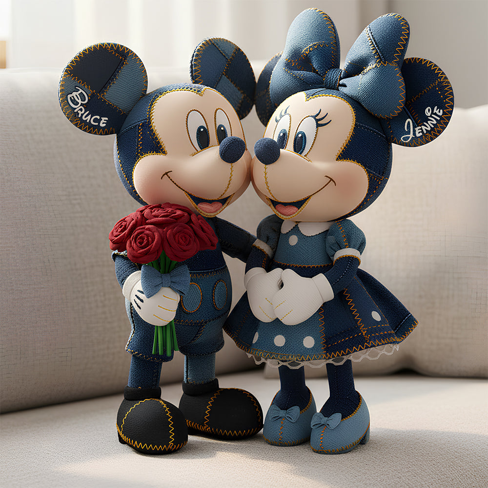 Matching Denim Outfit Couple Pillow - Personalized Gift For Couples 03PGDT031225-Homacus