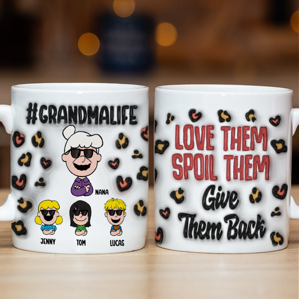 Personalized Gifts For Grandma Coffee Mug 03katn170225hh Grandma Life: Love Them Spoil Them-Homacus