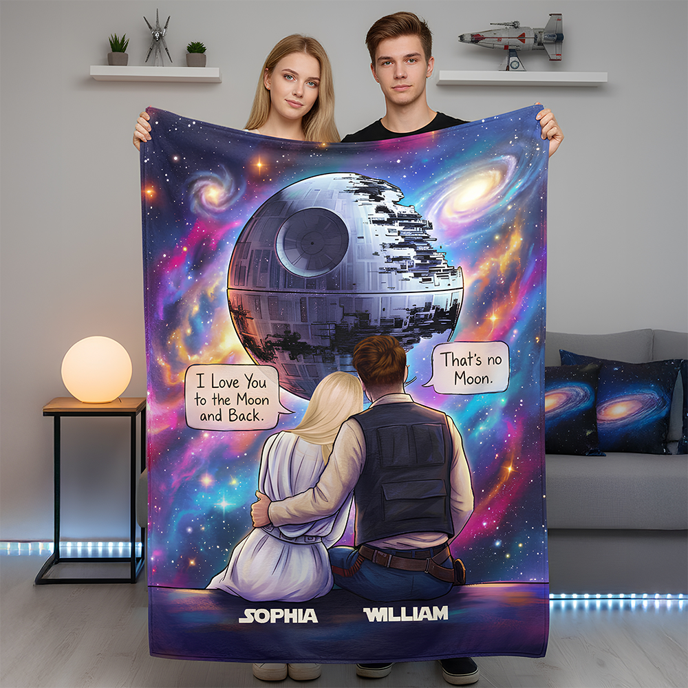 Cosmic Couple Blanket Personalized Gifts For Couple 01HUDT241125-Homacus