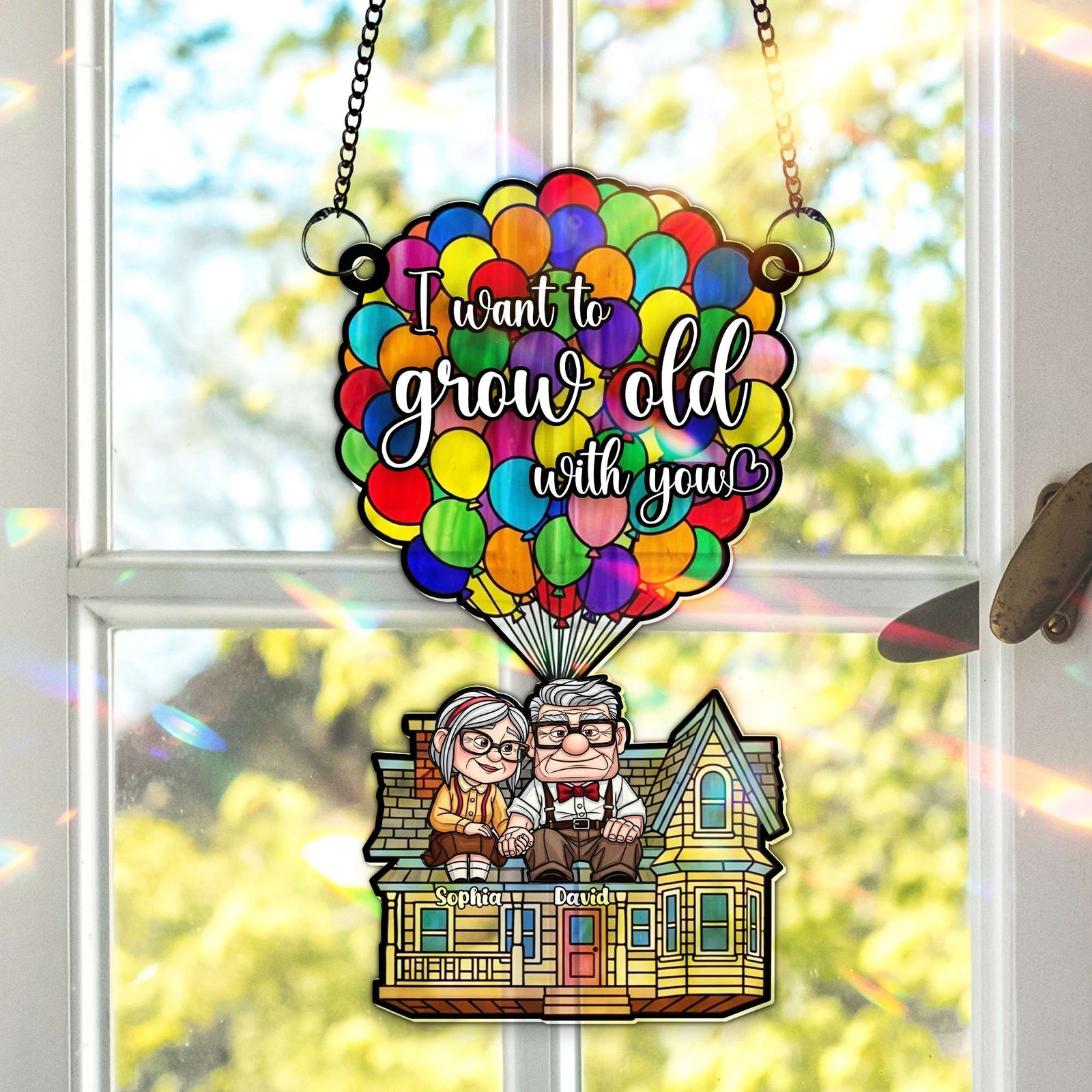 Love Bubble Suncatcher Ornament - Personalized Gifts for Couple 06TOLU150725-Homacus