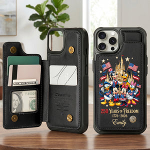 Celebrated America 250th Anniversary Leather Flip Wallet Phone Case - Personalized Gifts For Patriots 02tytn050626