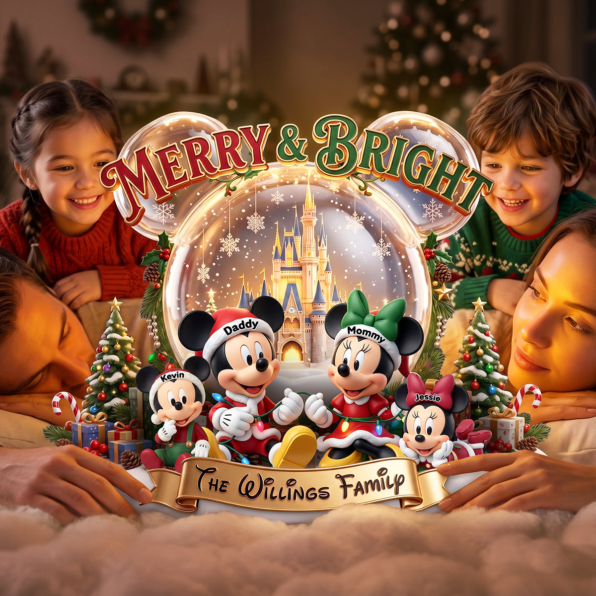 Merry Christmas Acrylic Light Box - Personalized Gifts For Family 04pata210826-Homacus
