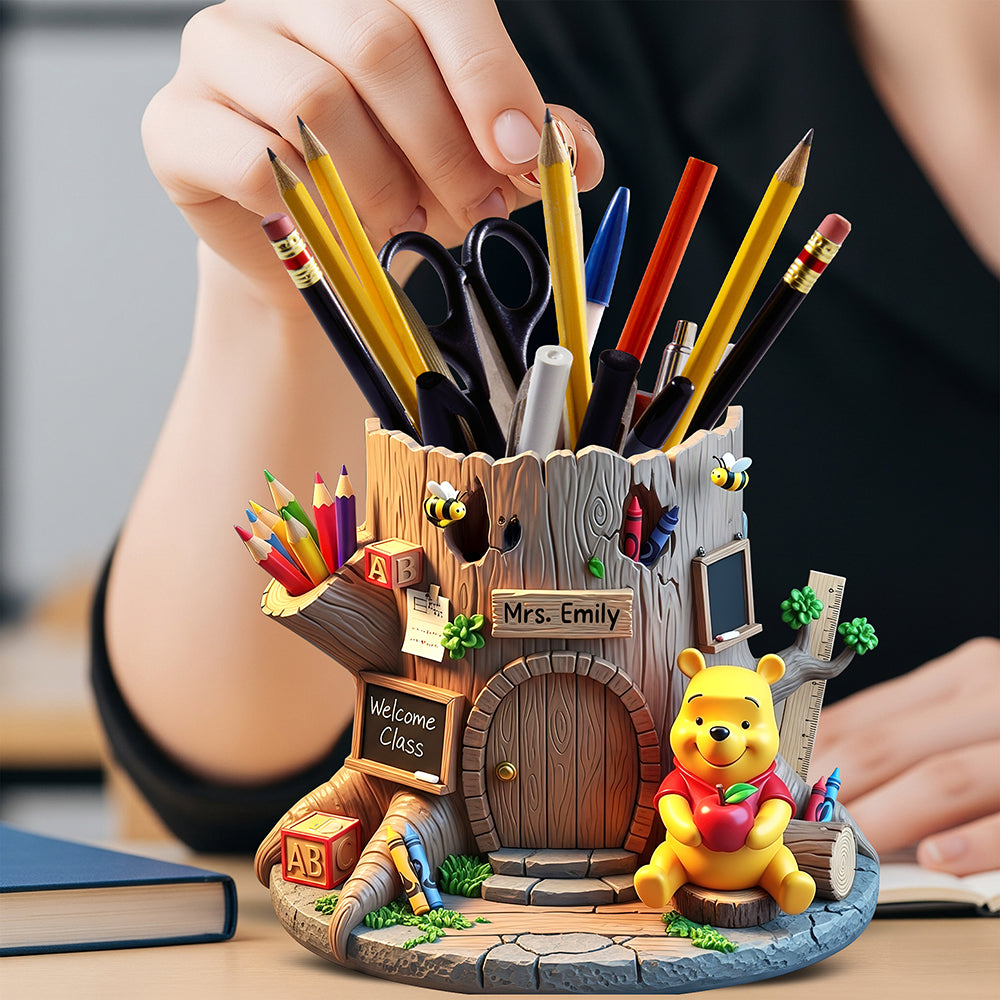 Back To School Wooden Pen Holder – Personalized Gifts For Teacher 05toqn280725-Homacus