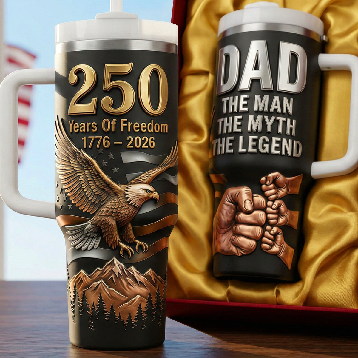 America 250th Anniversary Tumbler - Personalized Gifts For Dad 04naqn020326-Homacus
