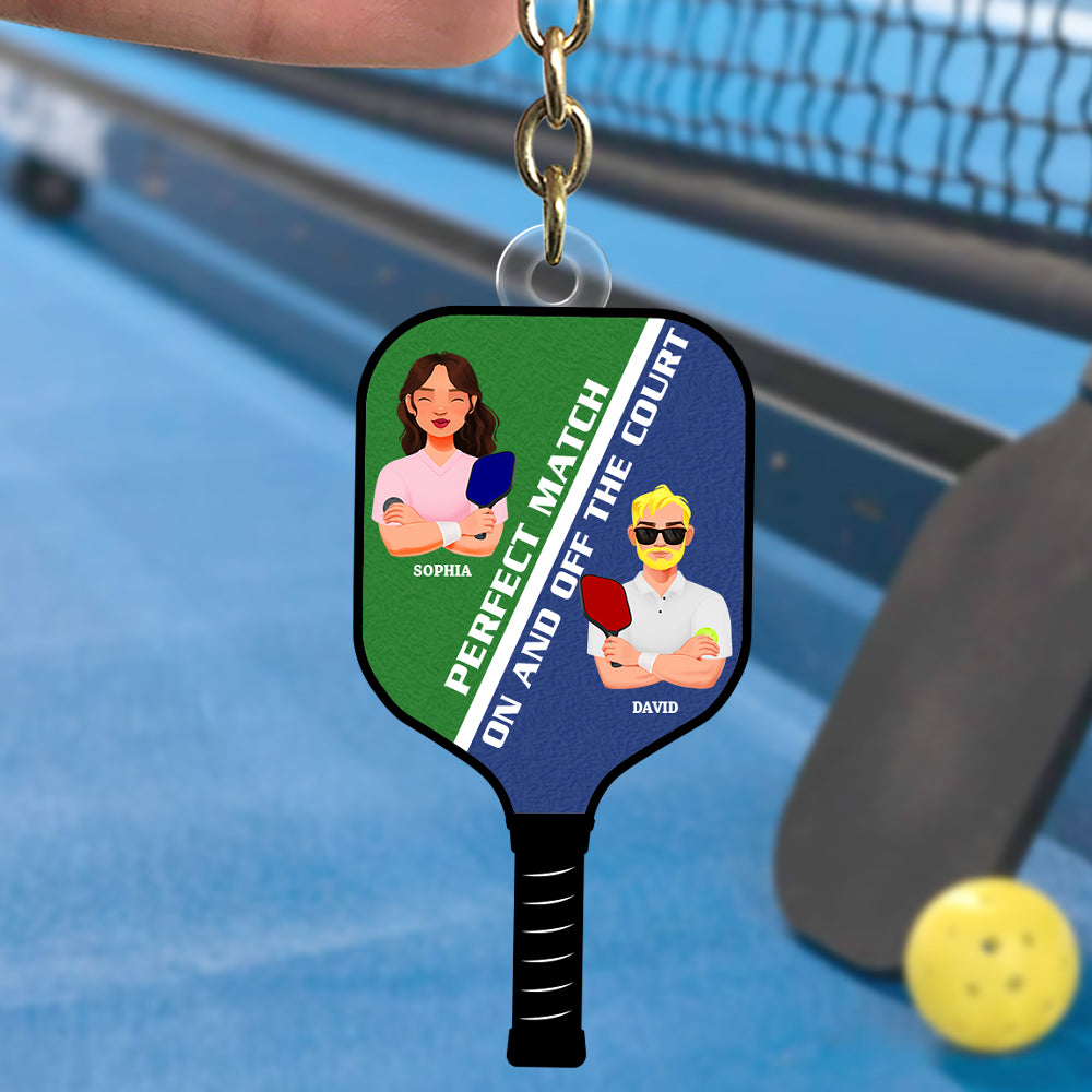 Personalized Gifts For Pickleball Couple Keychain 05totn051224pa-Homacus