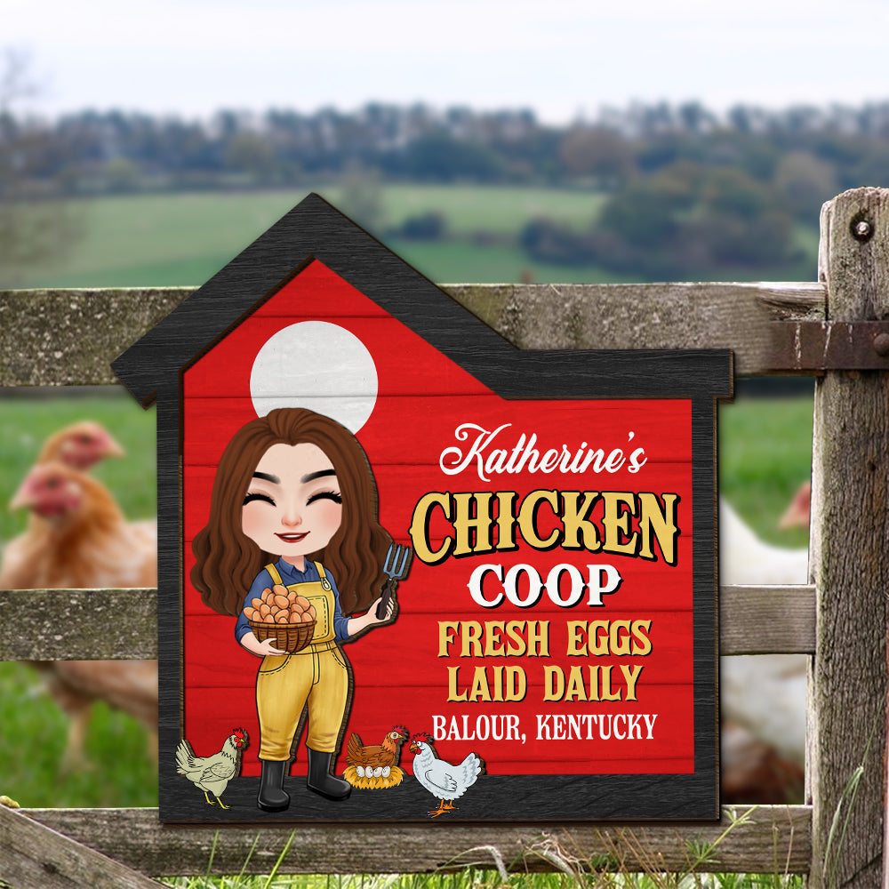 Personalized Gifts For Farmers Wood Sign 04xqtn170225hh Chicken Coop Fresh Eggs Laid Daily-Homacus