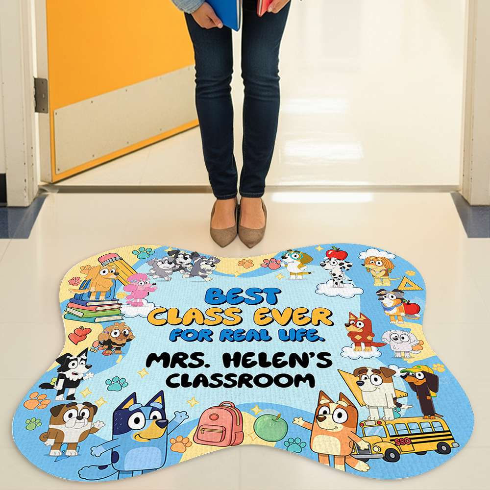 Best Class Ever Shape Doormat- Personalized Gifts For Teacher 02HULU020825-Homacus