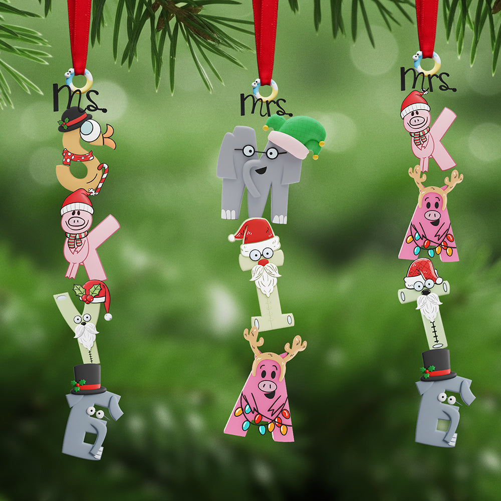 Book Teacher Alphabet Name Acrylic Ornament, Personalized Gifts For Christmas 03nata061125-Homacus