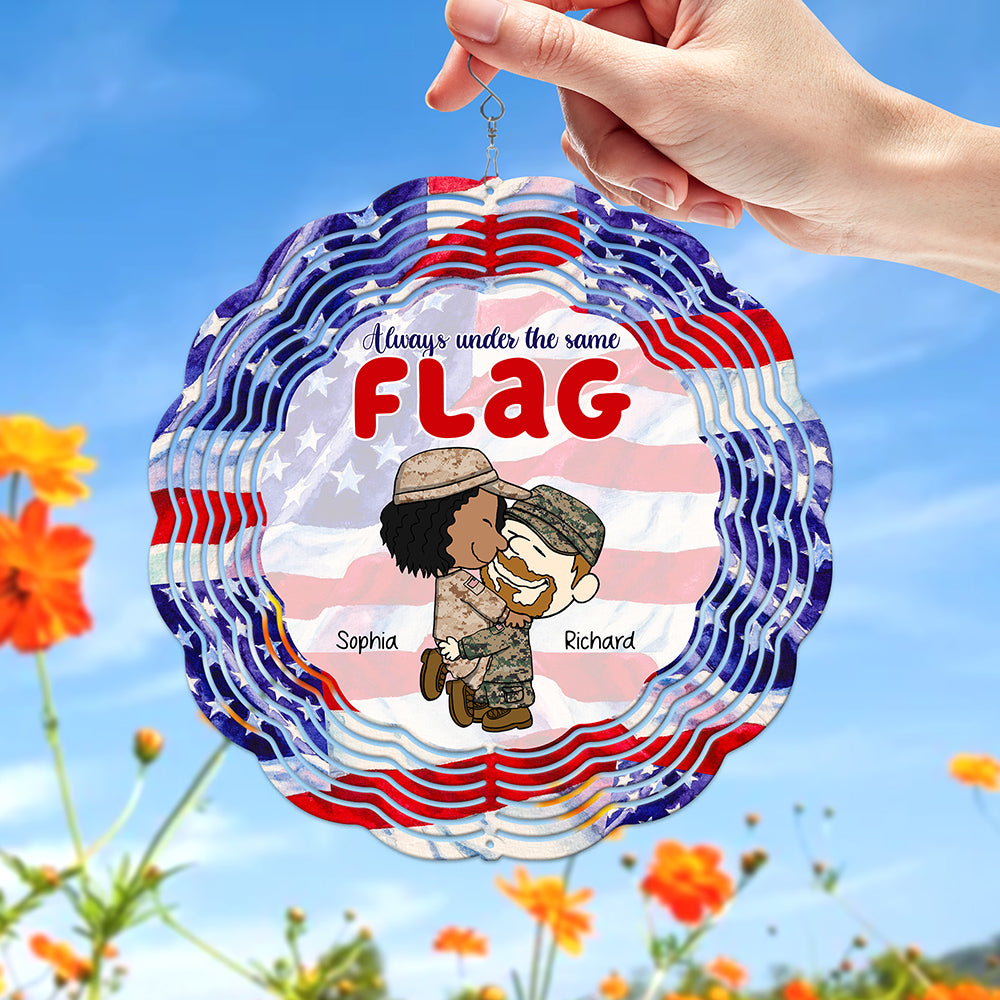 Personalized Gifts For Veteran Couple Wind Spinner 04toqn160125hg-Homacus