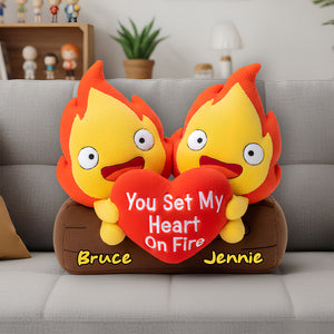 Flame Couple Custom Shape Pillow - Personalized Gifts For Couples 06nadt291125-Homacus