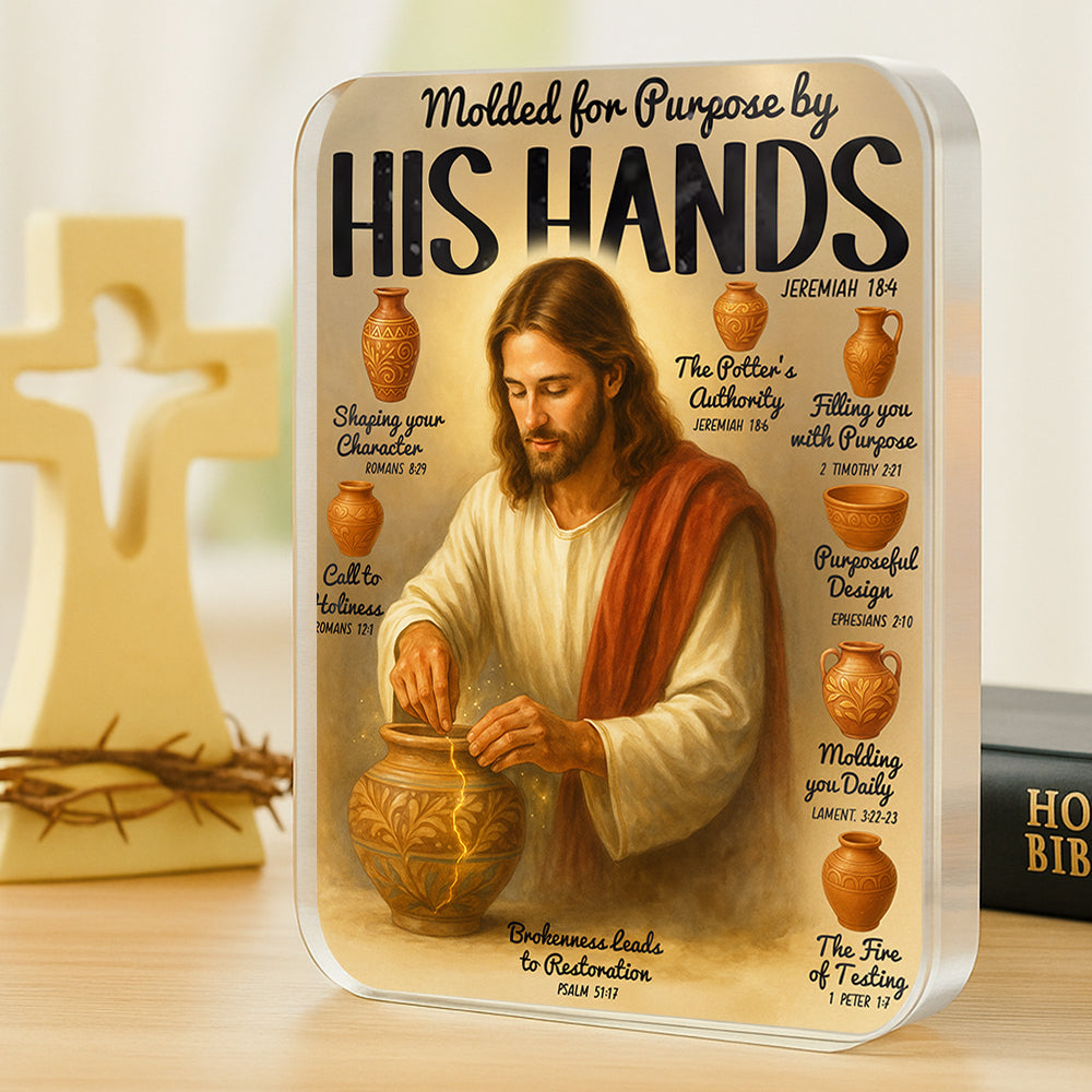 Crafted by Christ Acrylic Plaque Gifts For Christian 05HUDT060625-Homacus