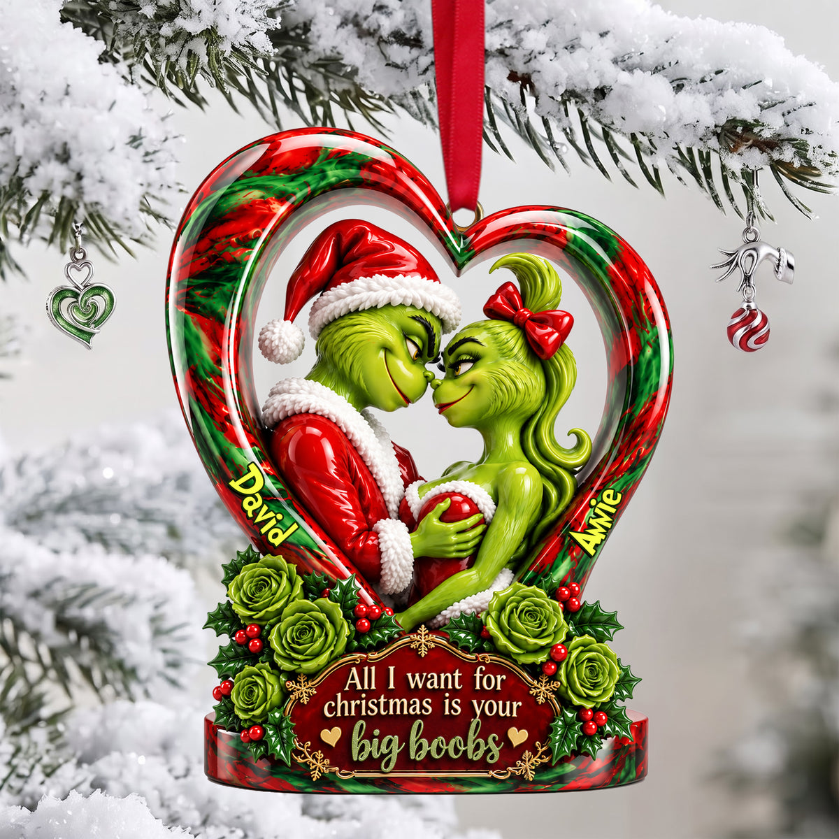 Playful Desire Couple Ornament - Personalized Christmas Gifts 05ohlu240926