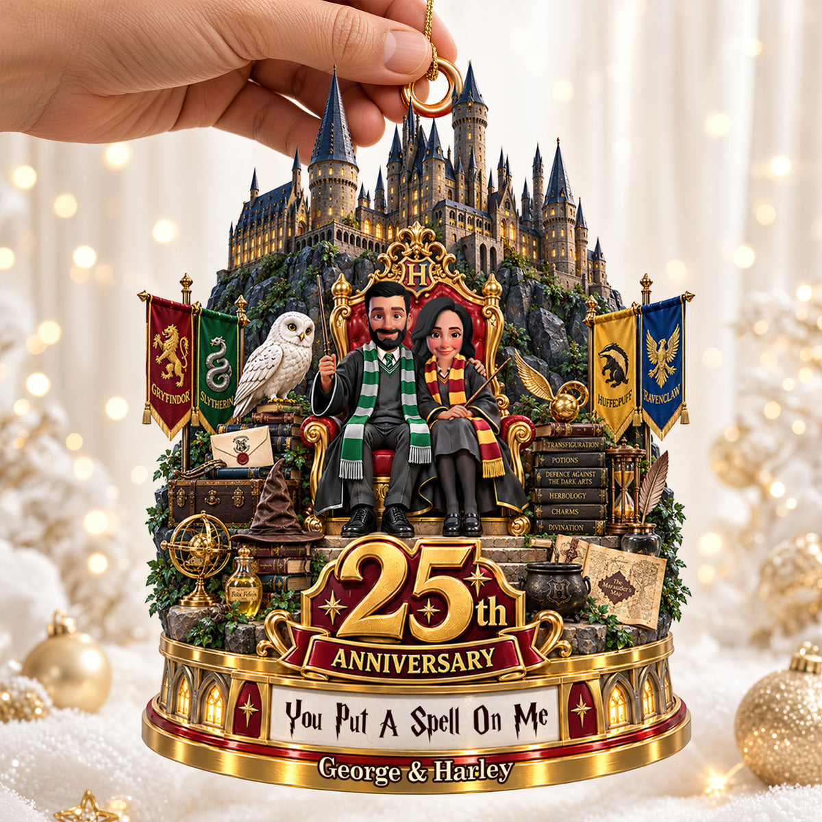 Simply Meant To Be Christmas Ornament - Personalized Gifts For Couple 02OHDT220926