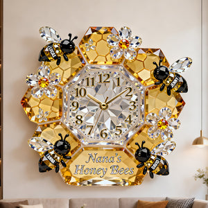Grandma Bee Acrylic Hanging Wall Clock - Personalized Gifts For Grandma 05natn271225-Homacus