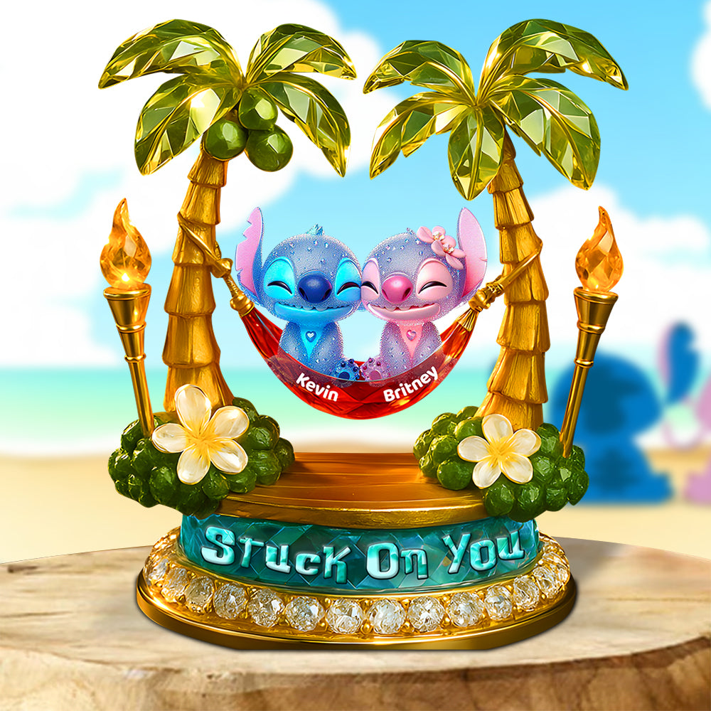 Stuck On You Acrylic Plaque Personalized Gifts For Couple 01OHDT060525-Homacus