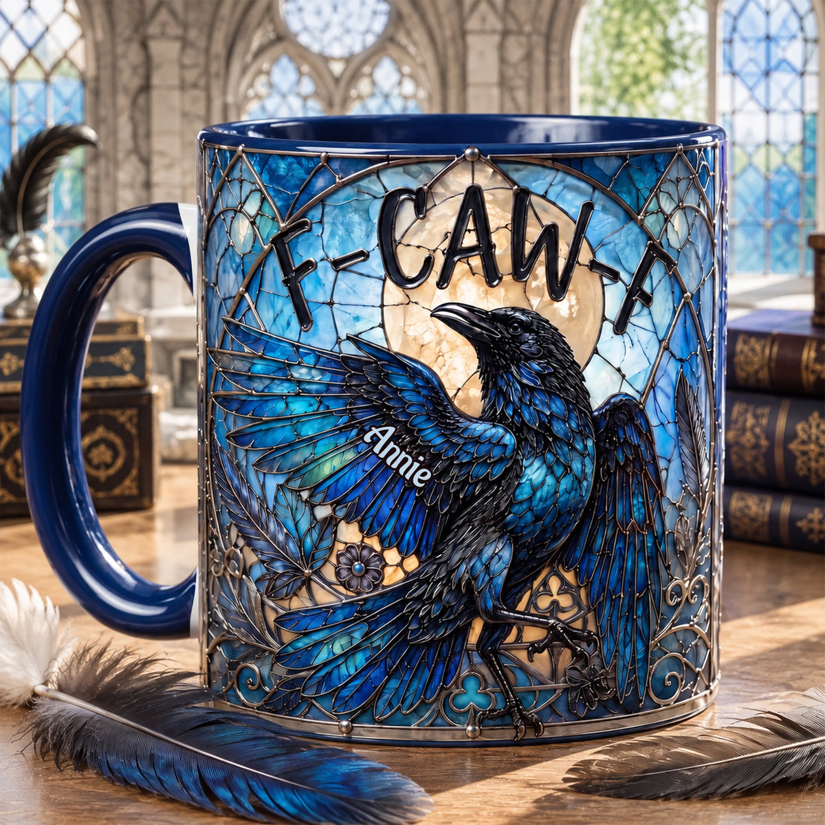 Attitude Raven Accent Mug, Personalized Gifts For Gothic Occult Lovers 03qhlu010826-Homacus