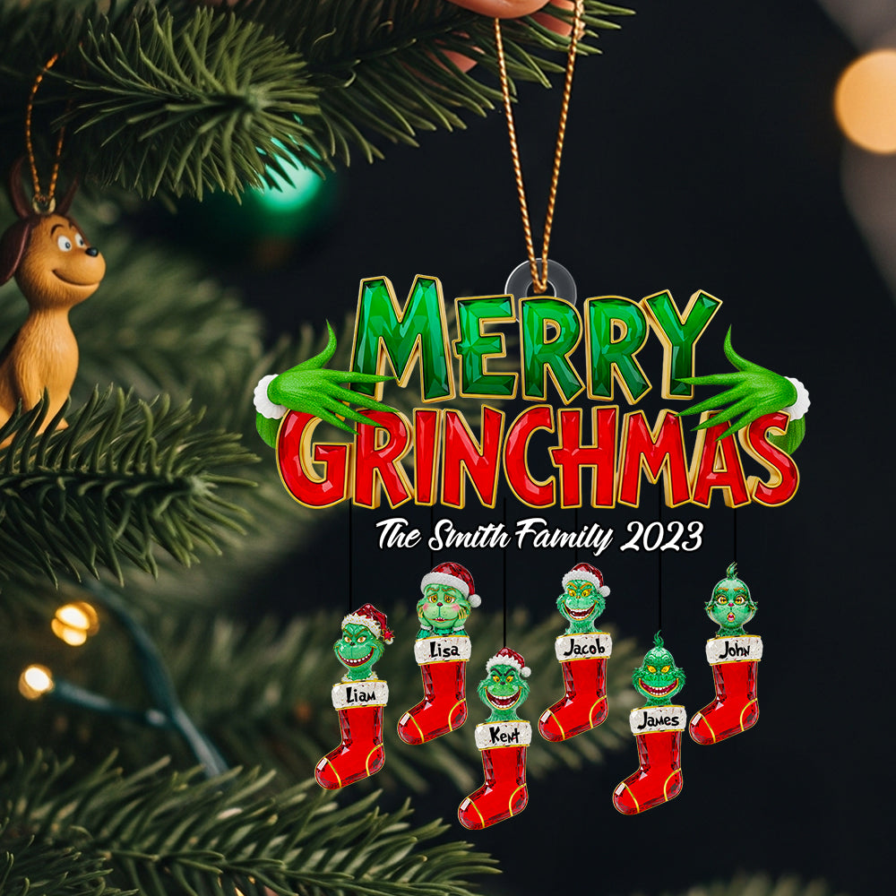 Ruby Socks Family Christmas Ornament Personalized Gifts For Family 01OHDT260825-Homacus