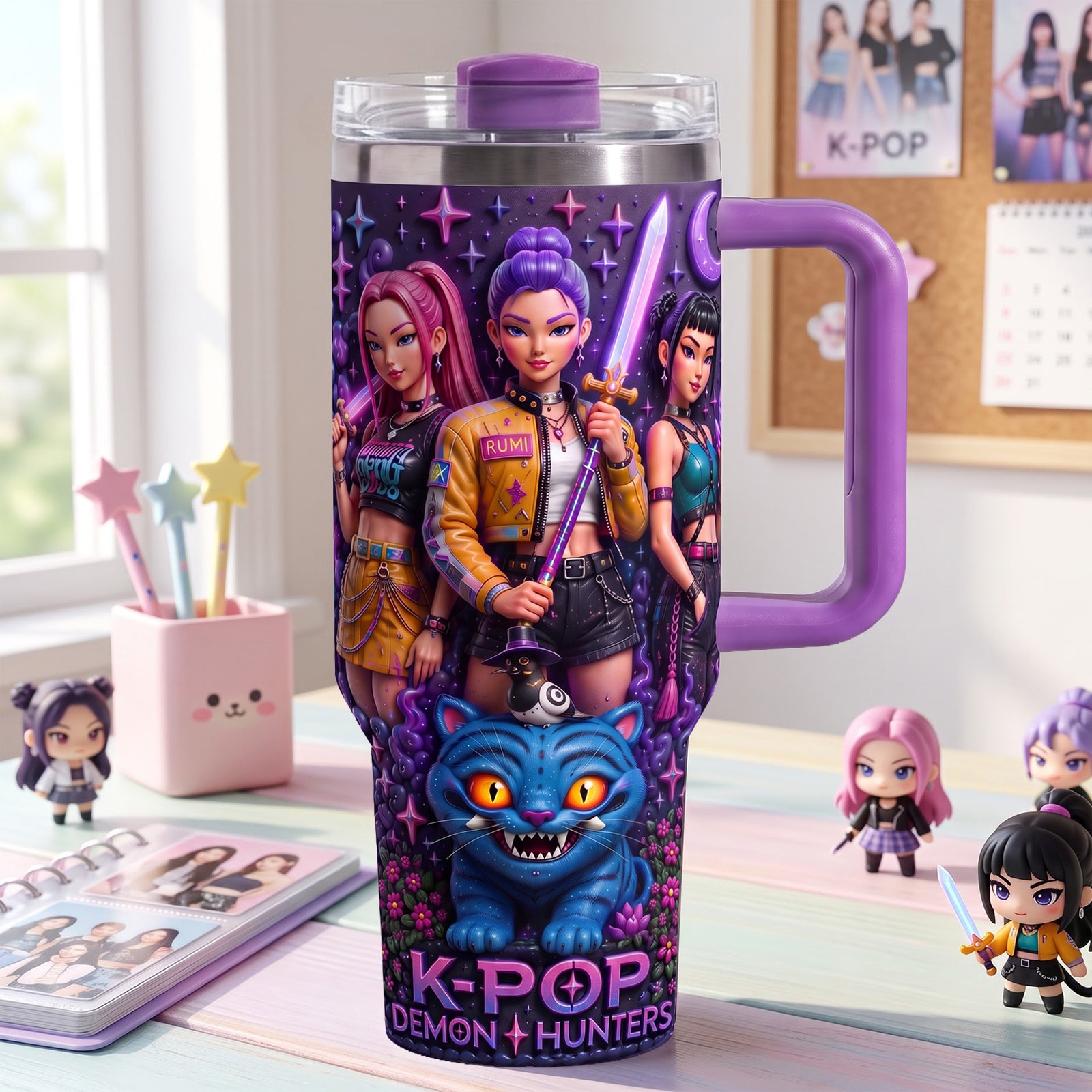 Crystal-style Stage Colorful 40oz Tumbler With Handle - Personalized Gift 02nalu290726-Homacus