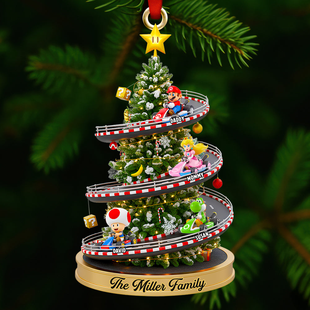 Racing Family Christmas Tree Ornament Personalized Gifts For Family 01NADT290925-Homacus