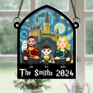 Personalized Gifts For Family Suncatcher Ornament 05totn090824pa Wizard Family-Homacus