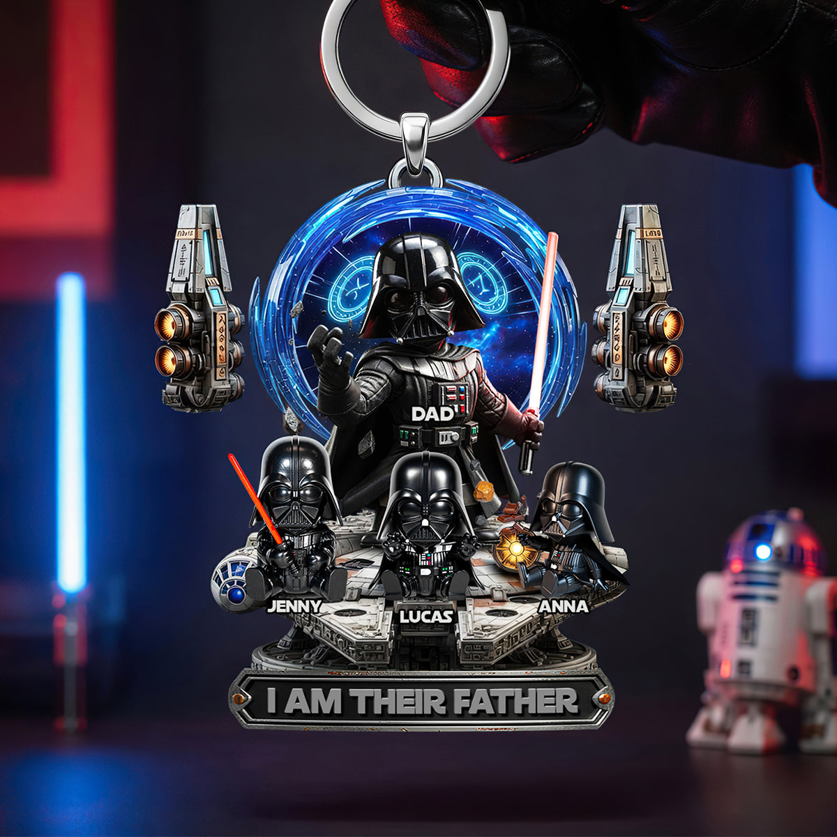 I Am Their Father Keychain - Personalized Gifts For Dad 04TODT110526-Homacus