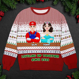 Personalized Christmas Gifts For Couple Ugly Sweater 01KAMH181024PA-Homacus