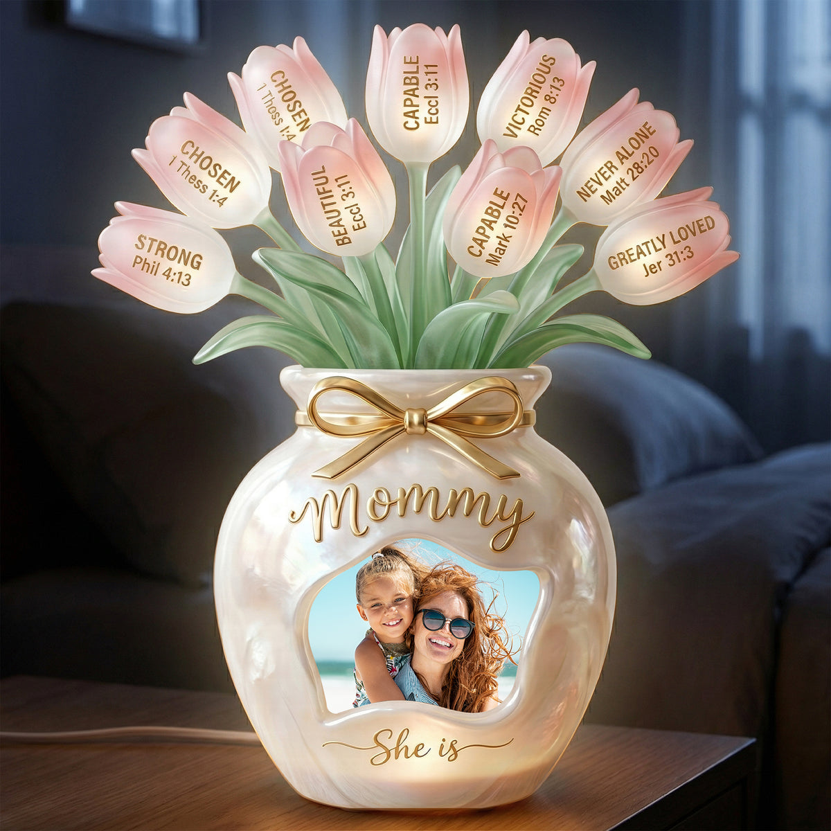 Mommy She Is Flower Acrylic Light Box - Gifts For Mother 01paqn090426-Homacus