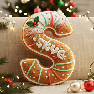 Gingerbread Alphabet Custom Shape Pillow - Personalized Gifts For Christmas 03hyta121125-Homacus