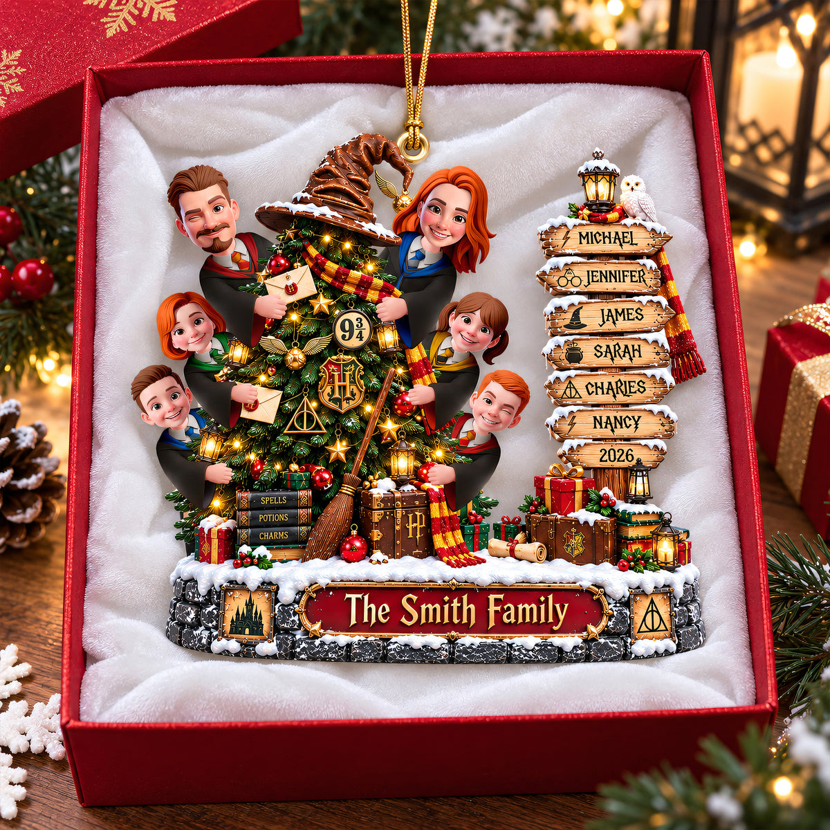 Merry Family Memories Christmas Ornament - Personalized Gifts For Family 01TOQN100926-Homacus