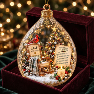 Christmas In Heaven Cardinal Ornament - Personalized Memorial Gift 07PADT300926