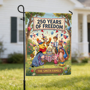 Family Of Freedom Garden Flag - Personalized 250th Aniverssary Gifts For Family 04TYTN120626