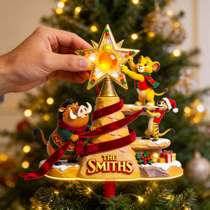 King of the Jungle Acrylic Tree Topper - Personalized Christmas Gifts For Family 05nadt210826