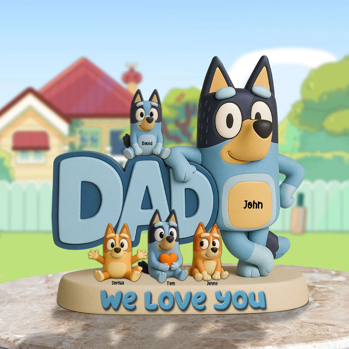 Cartoon Dad Acrylic Plaque - Personalized Gifts For Dad 02NATN180425-Homacus