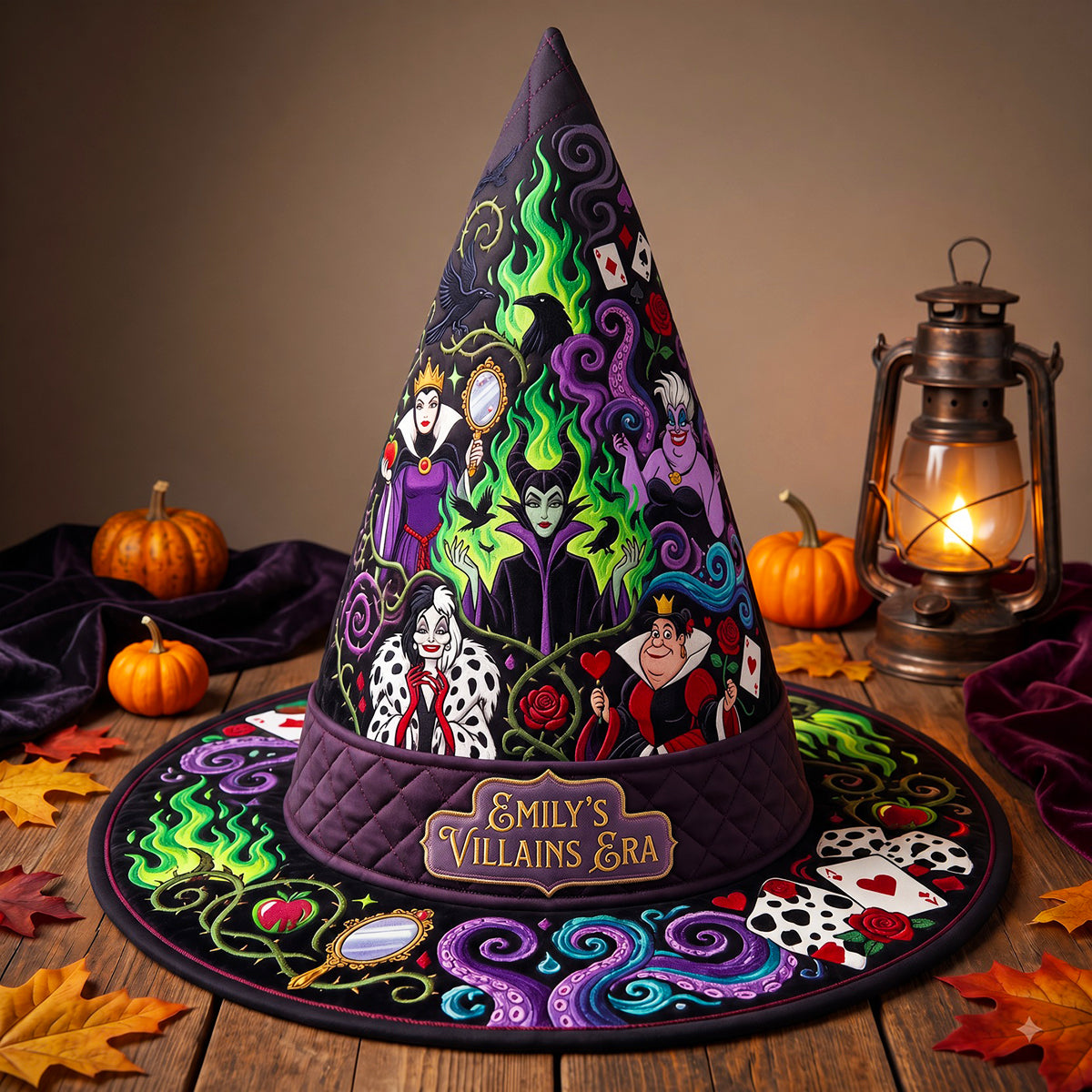 Dark Enchantress Quilted Witch Hat - Personalized Halloween Gifts 02hadt130826