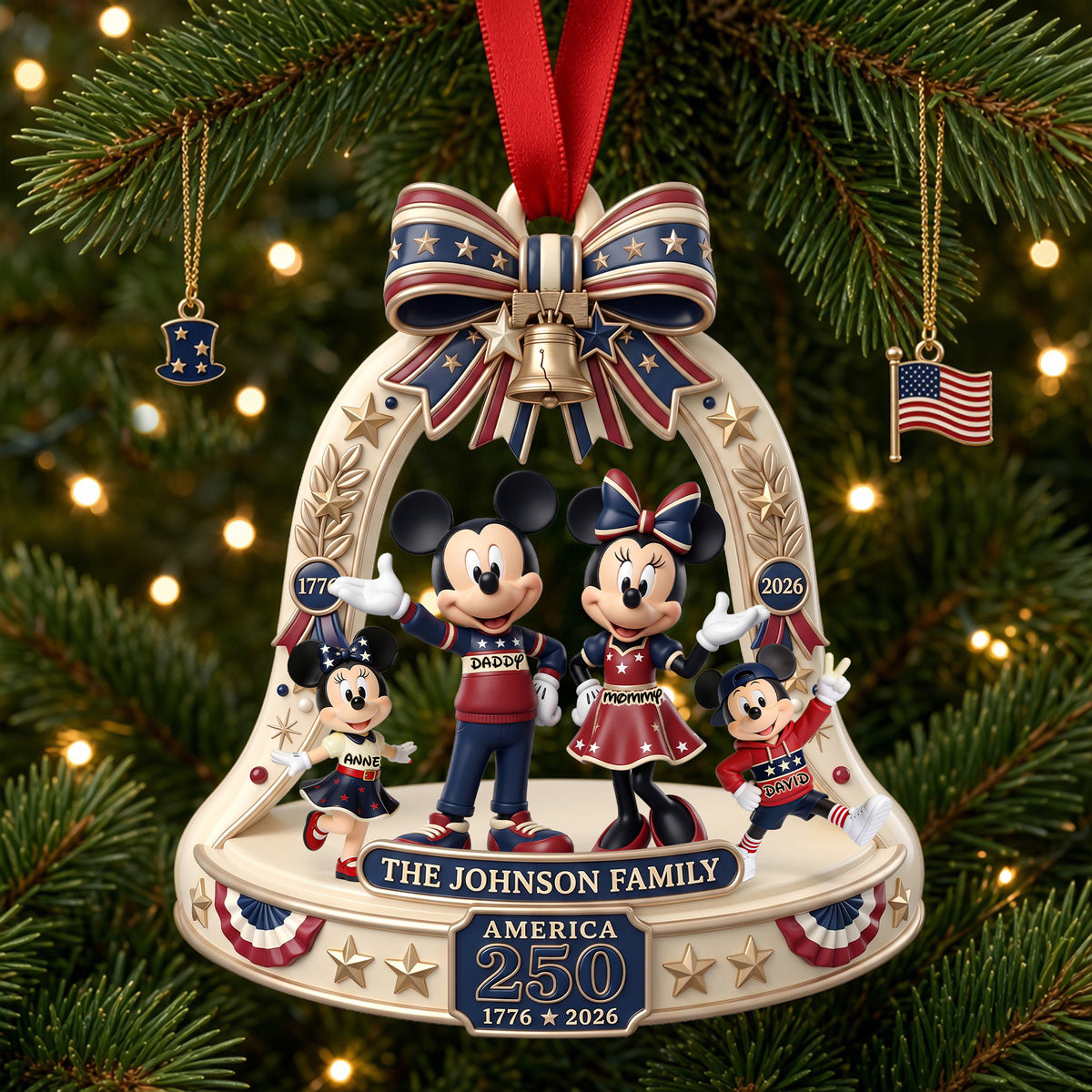 Proud Patriot Family Acrylic Ornament - Personalized Christmas Gift For Family 08tolu310826-Homacus