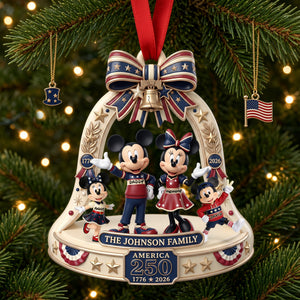 Proud Patriot Family Acrylic Ornament - Personalized Christmas Gift For Family 08tolu310826-Homacus