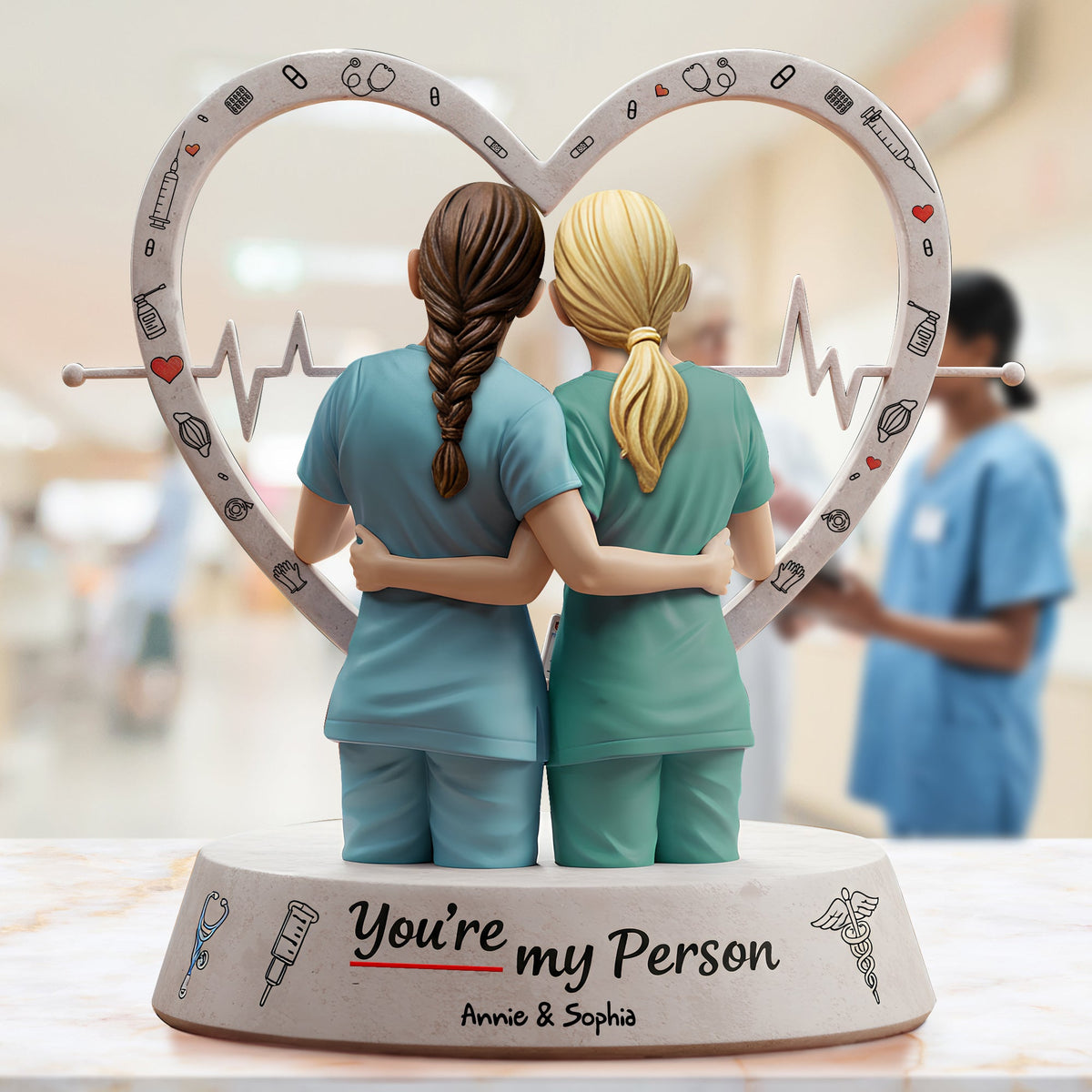 Festive Nurse Friends Acrylic Plaque – Custom Christmas Gifts For Besties 03qhlu200525-Homacus