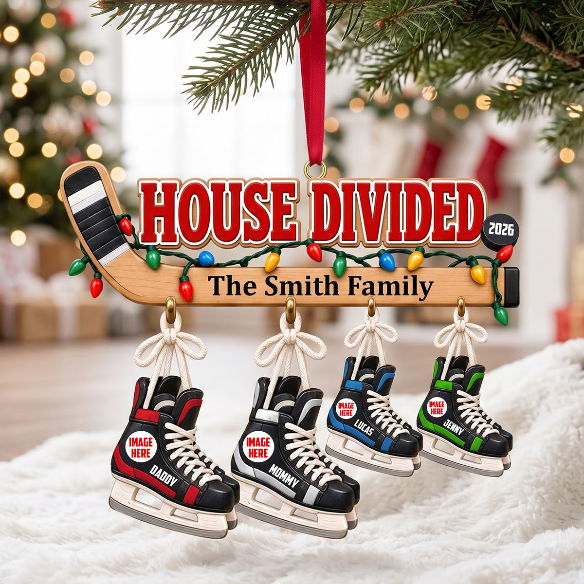 House United Christmas Ornament - Personalized Gifts For Skating Lovers Family 03hutn071026-Homacus
