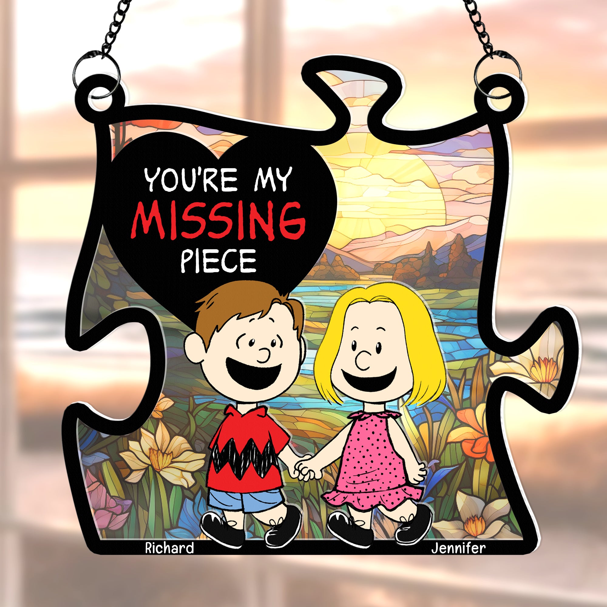 Personalized Gifts For Couple Suncatcher Ornament, My Missing Piece 01kaqn080724hh-Homacus