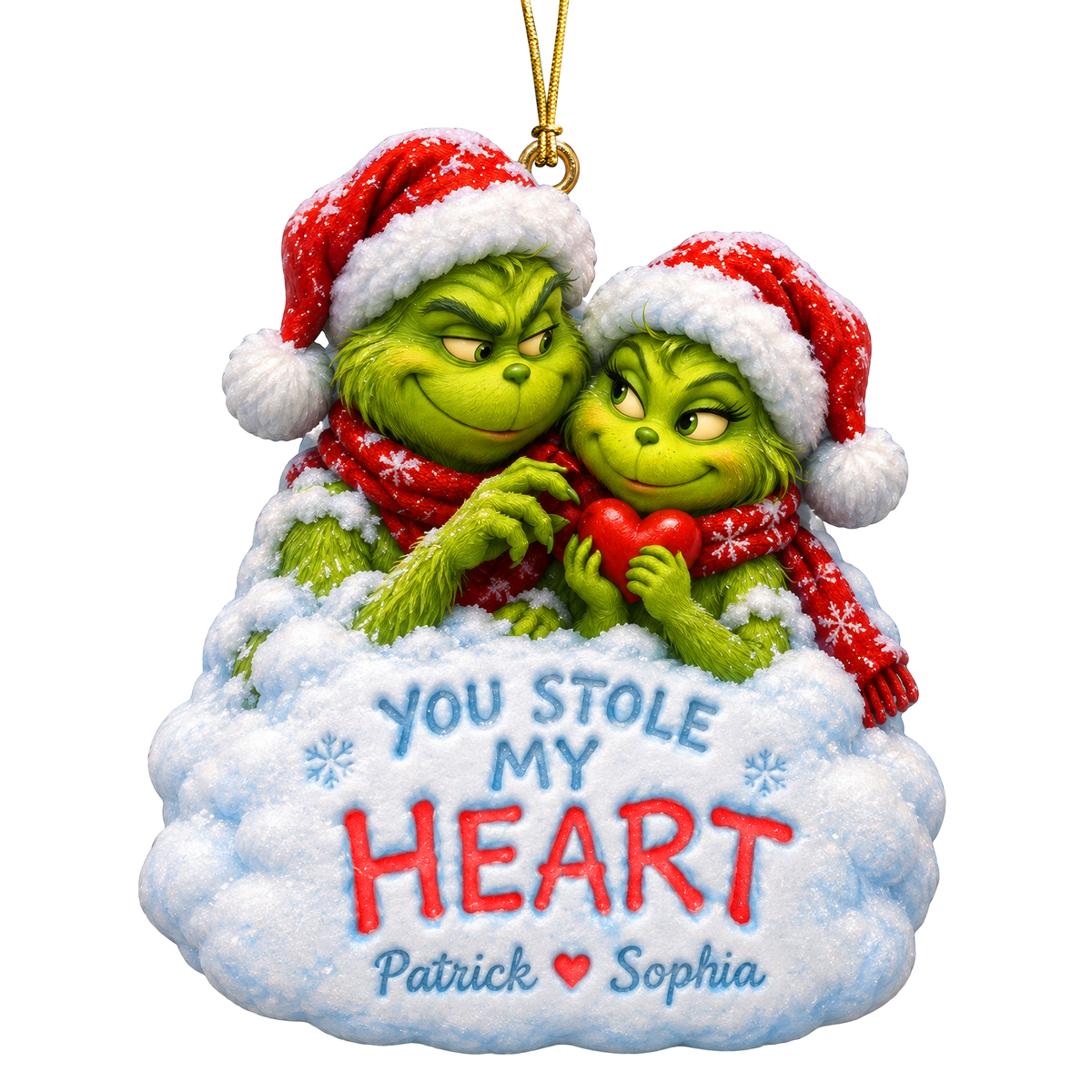 You Stole My Heart Furry Mischief Couple Ornament - Personalized Christmas Gifts For Couples 02toqn211026-Homacus