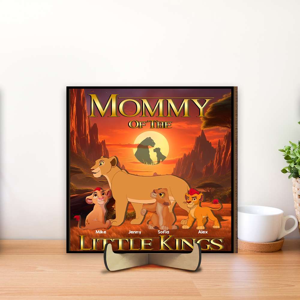 Personalized Gifts For Mom Wood Sign Mother's Day Lion Mom 03OHMH200325-Homacus