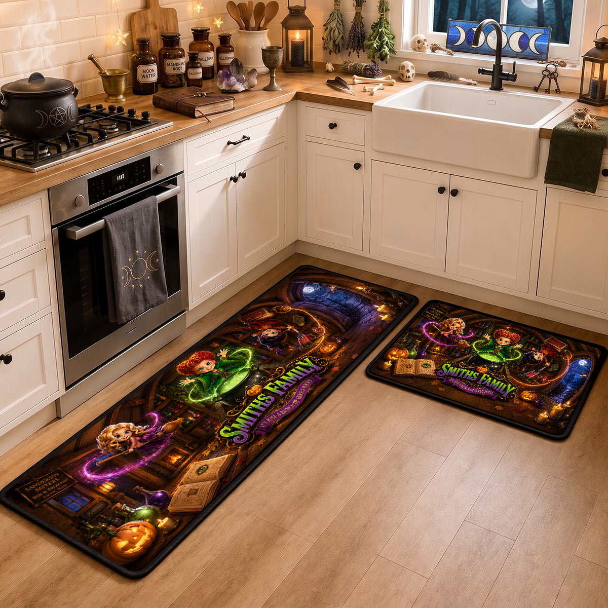 Macabre Spell Sisters Runner Rug - Personalized Gifts For Family 03hatn050926-Homacus