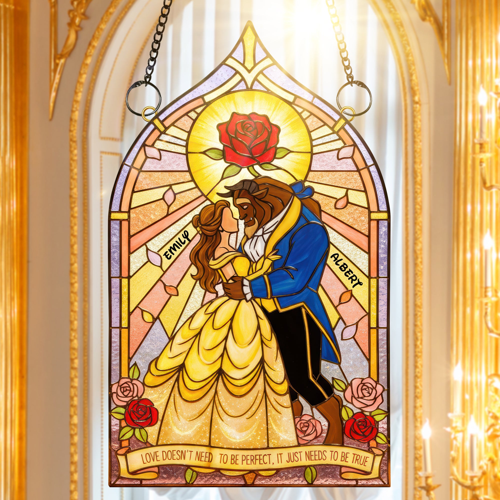 Sweet Couple Suncatcher Ornament – Personalized Gifts For Couple 06kiqn271125-Homacus