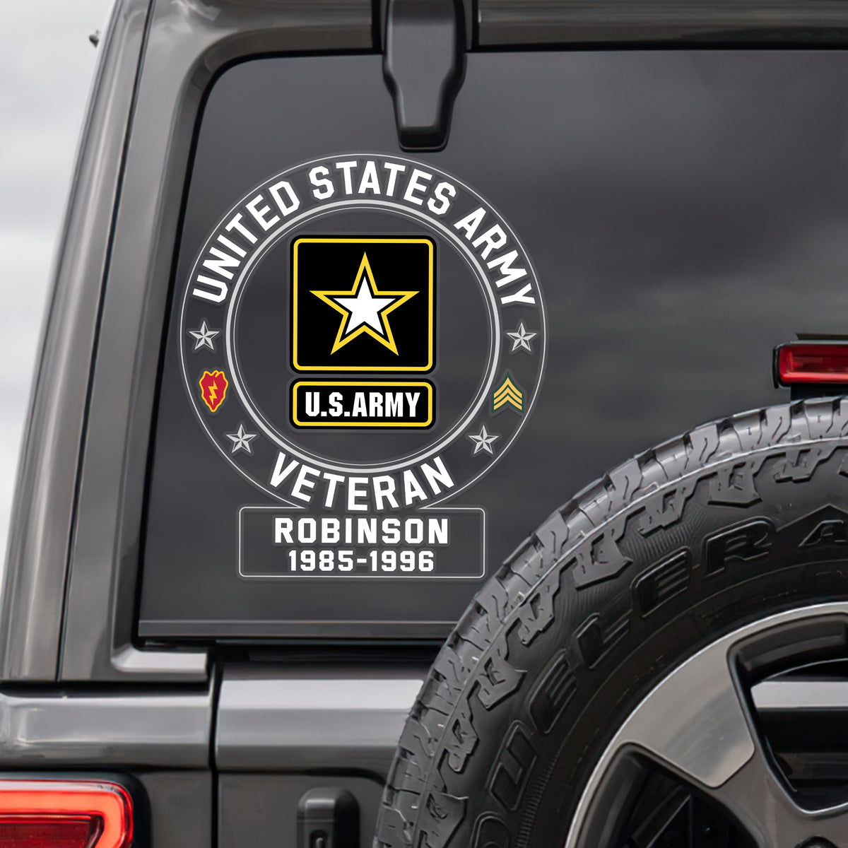 Custom Military Branches Gifts For Veteran Car Decal 06qhqn040724-Homacus