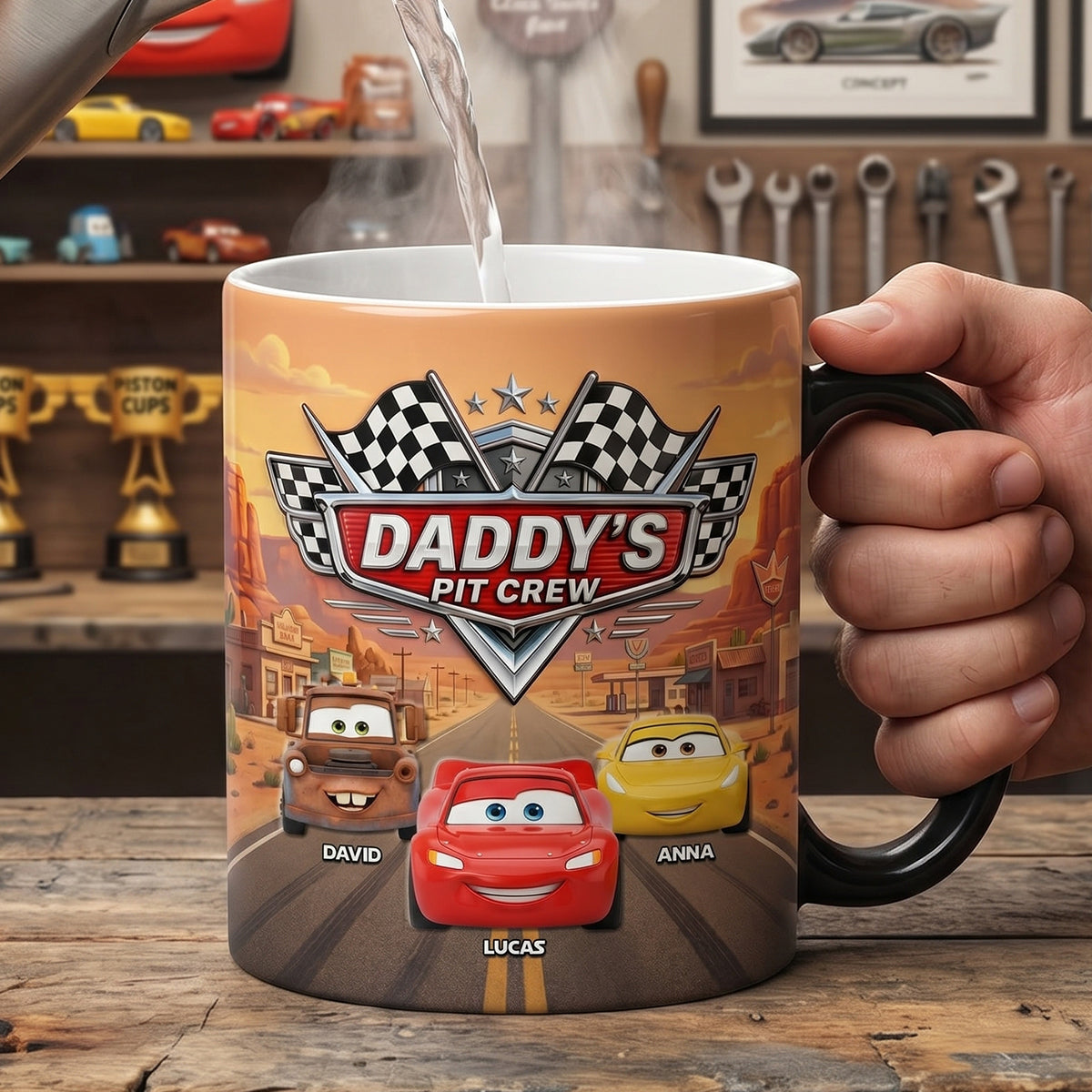 Daddy's Crew Magic Ceramic Coffee Mug - Personalized Gifts For Dad 04natn070526-Homacus