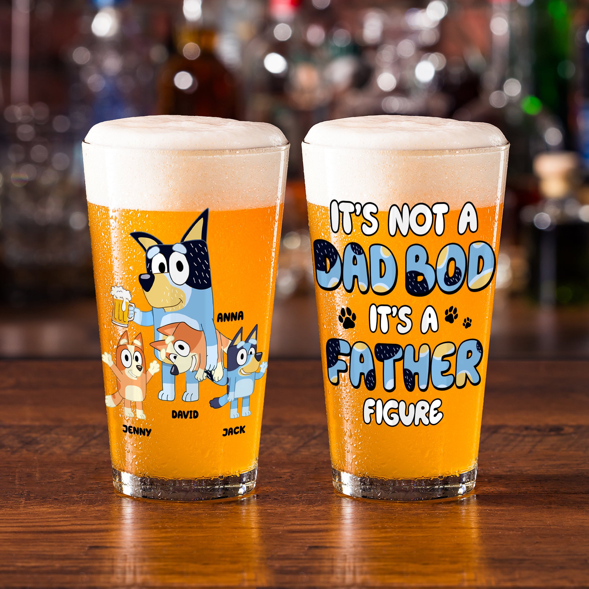 Personalized Gifts For Dad Beer Glass 01natn110524