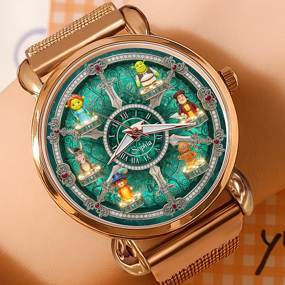 Legendary Swamp Friends Mesh Strap Quartz Watch – Personalized Gift for Animation Lovers 03tgqn210725-Homacus