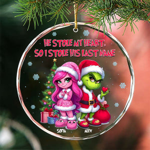 Wife Ornament - Green Monster Couple - Personalized Gift for Wife, Girlfriends-Homacus